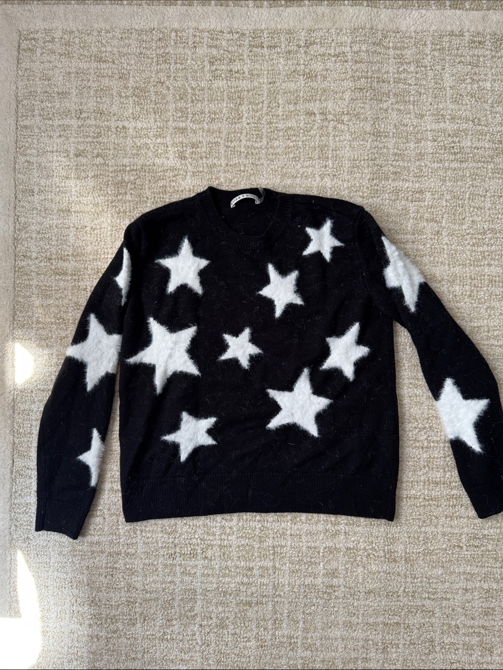 Alice + Olivia Charcoal Knit Crewneck Sweater